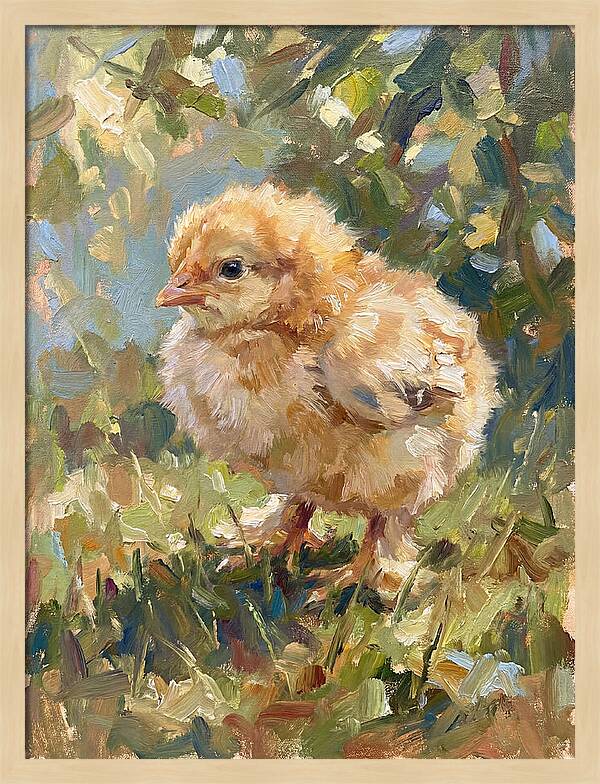 Charming Chick In Nature