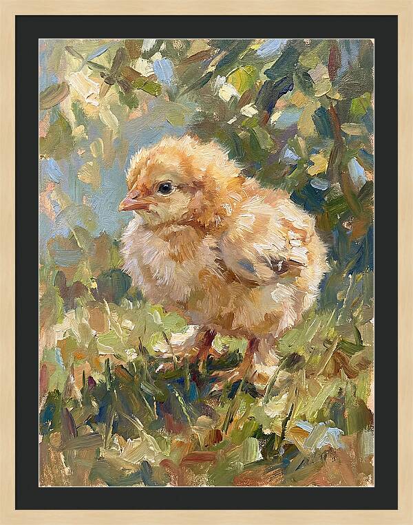 Charming Chick In Nature
