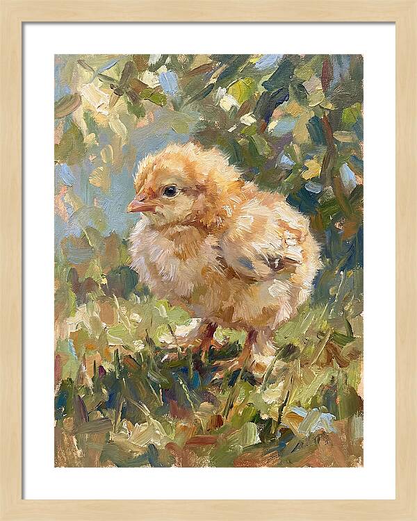 Charming Chick In Nature