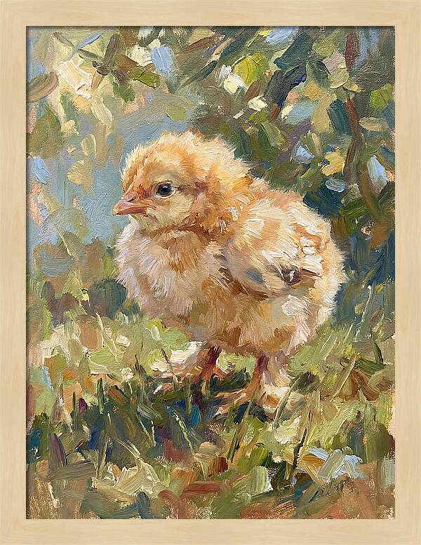 Charming Chick In Nature