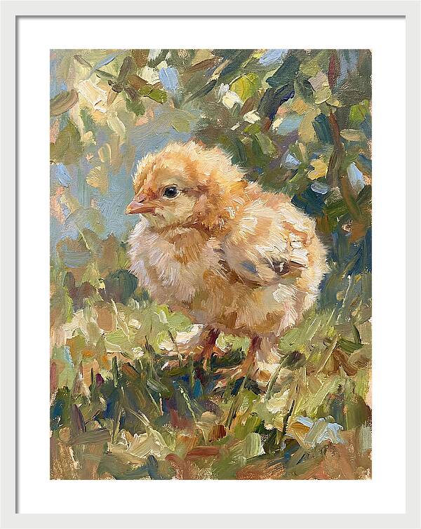 Charming Chick In Nature