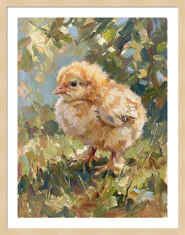 Charming Chick In Nature