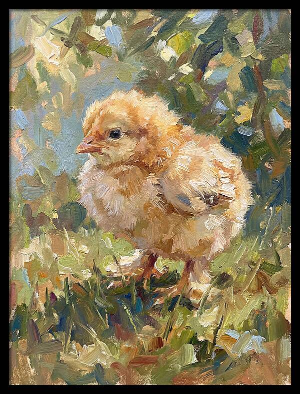 Charming Chick In Nature