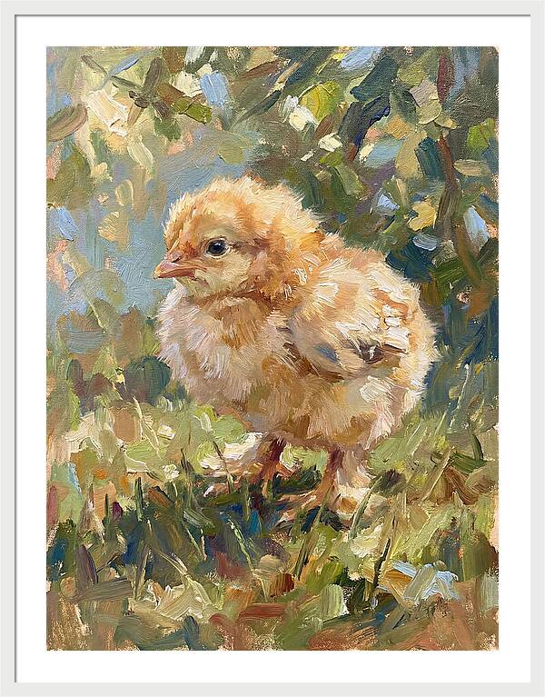 Charming Chick In Nature