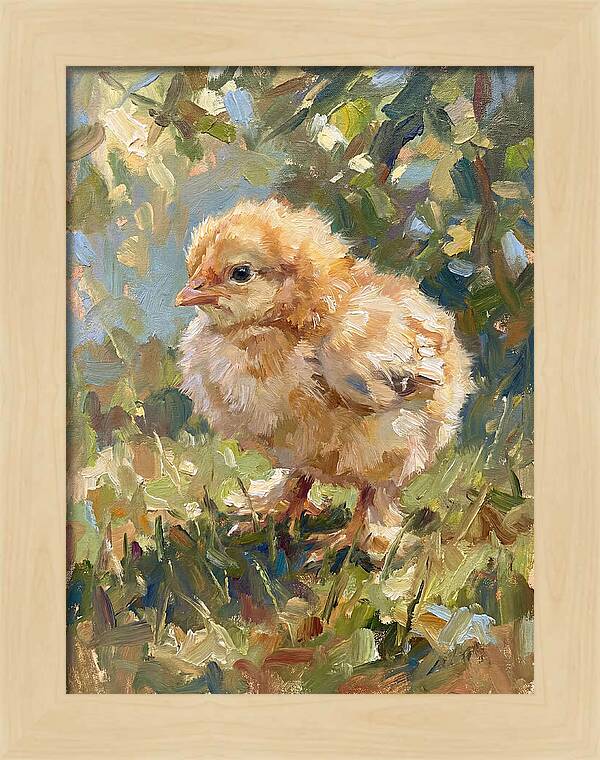 Charming Chick In Nature