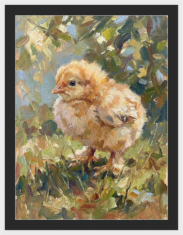 Charming Chick In Nature