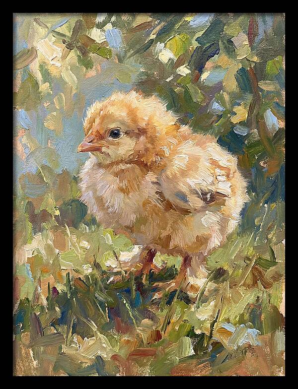 Charming Chick In Nature