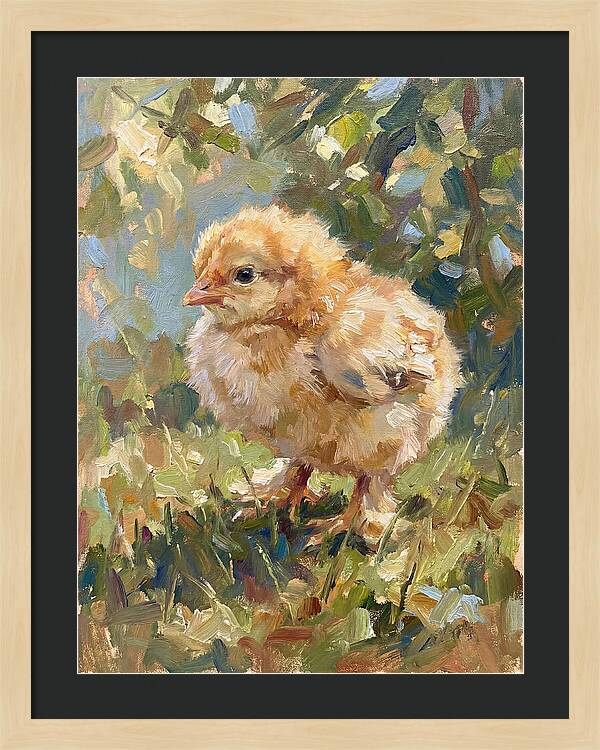 Charming Chick In Nature