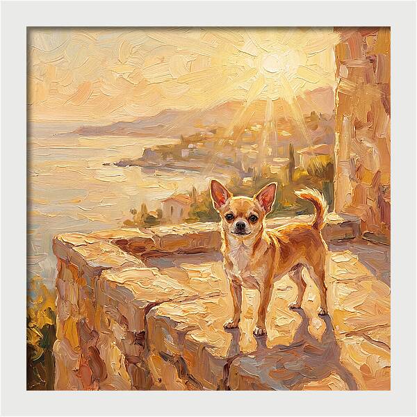 Charming Chihuahua Overlooking Mediterranean