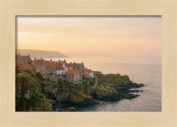 Charming Coastal Village At Dusk