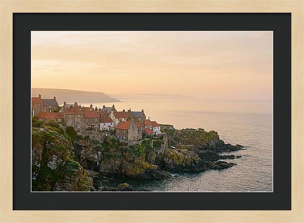 Charming Coastal Village At Dusk