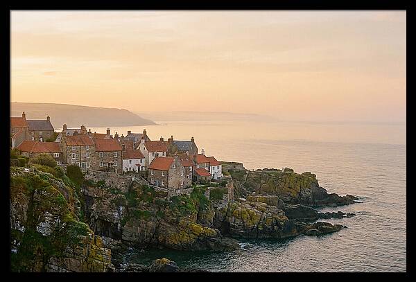 Charming Coastal Village At Dusk