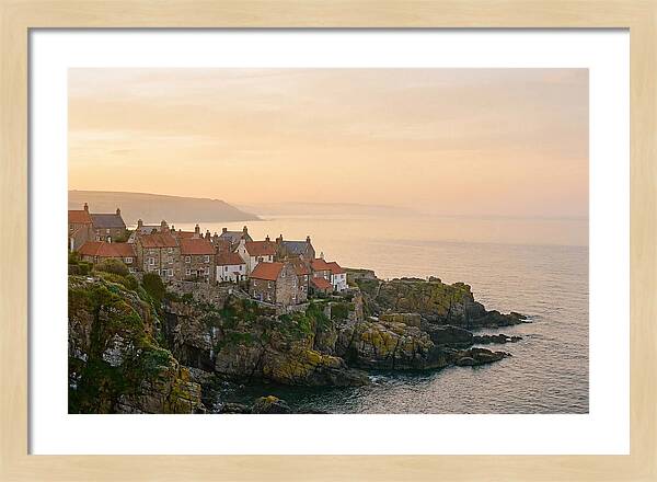 Charming Coastal Village At Dusk