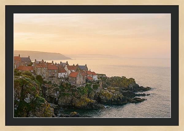 Charming Coastal Village At Dusk