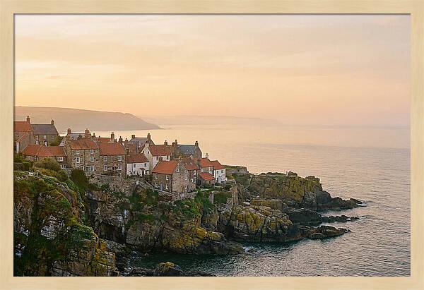 Charming Coastal Village At Dusk