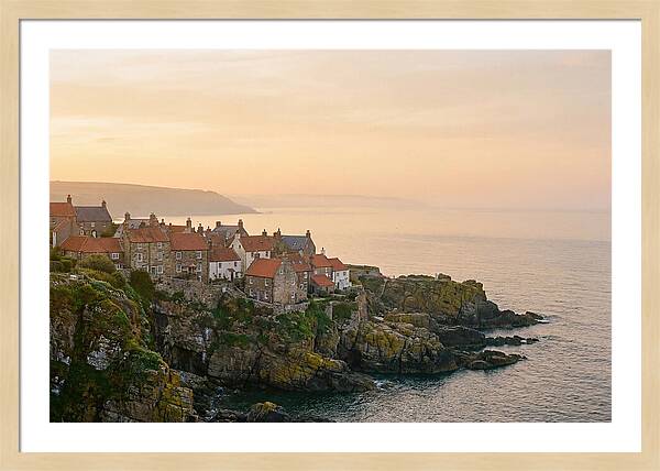Charming Coastal Village At Dusk