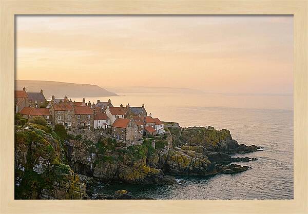 Charming Coastal Village At Dusk