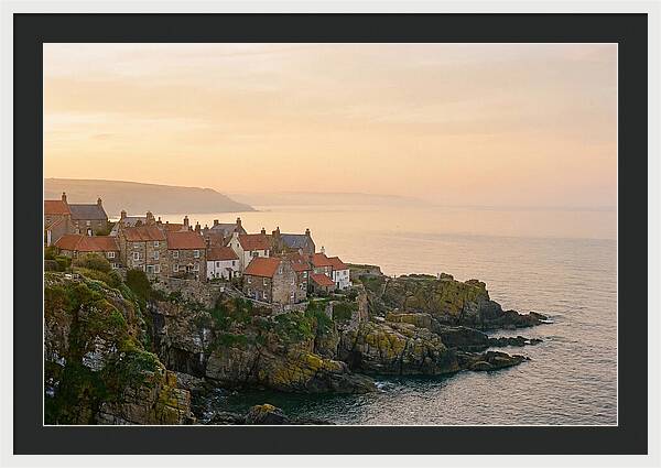 Charming Coastal Village At Dusk