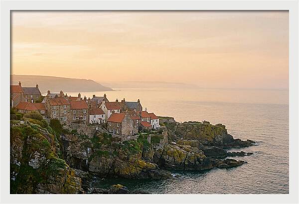 Charming Coastal Village At Dusk
