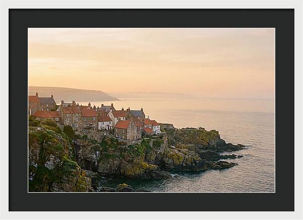 Charming Coastal Village At Dusk