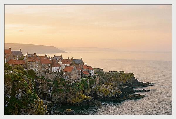 Charming Coastal Village At Dusk