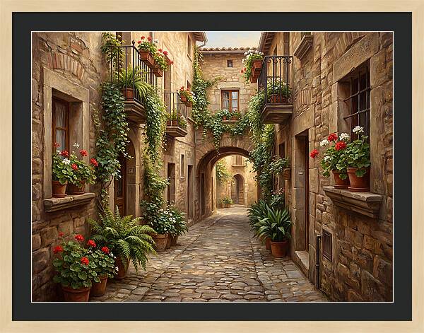 Charming Cobblestone Alleyway