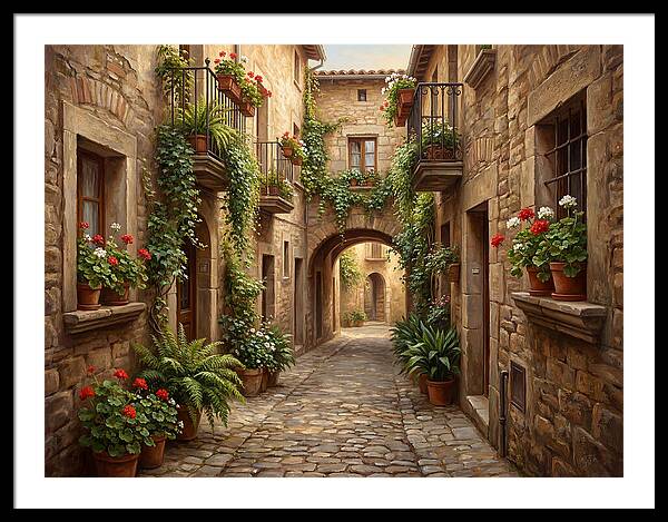 Charming Cobblestone Alleyway