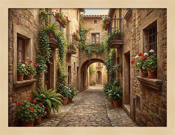 Charming Cobblestone Alleyway