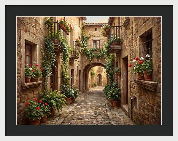 Charming Cobblestone Alleyway