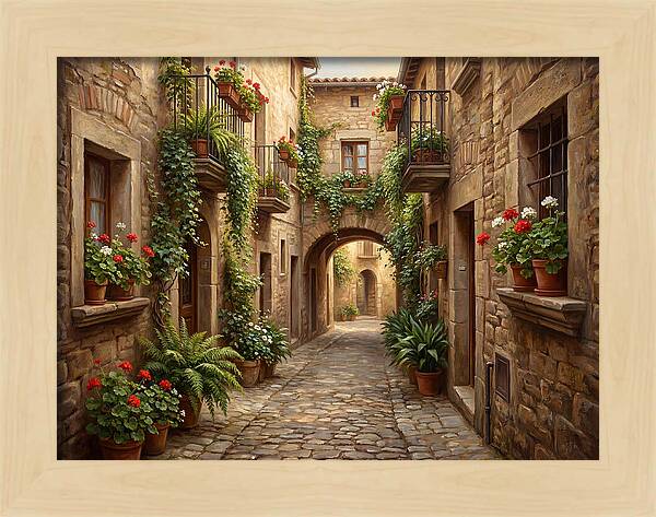 Charming Cobblestone Alleyway