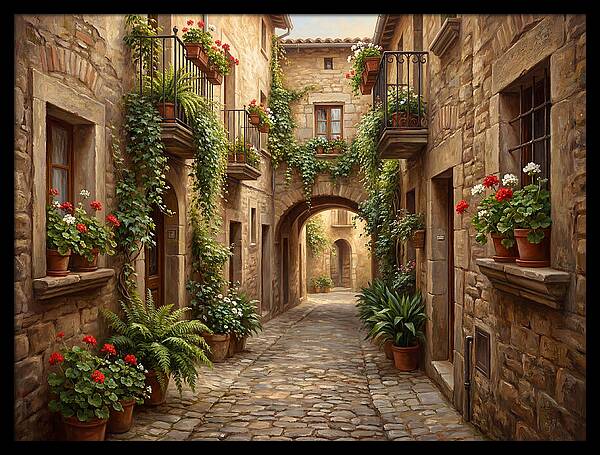 Charming Cobblestone Alleyway