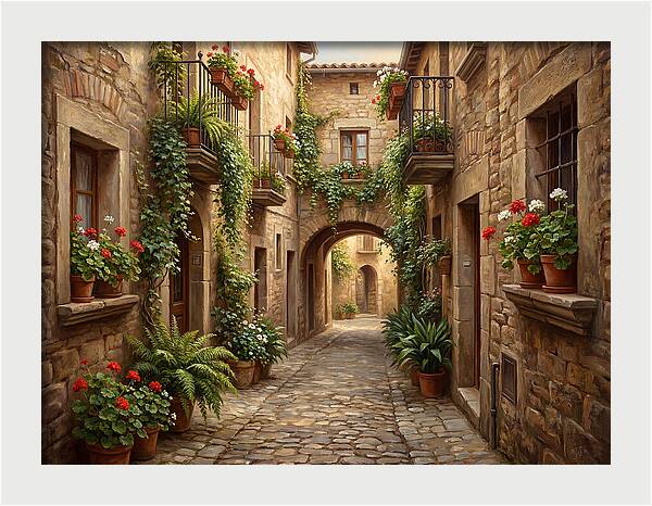 Charming Cobblestone Alleyway