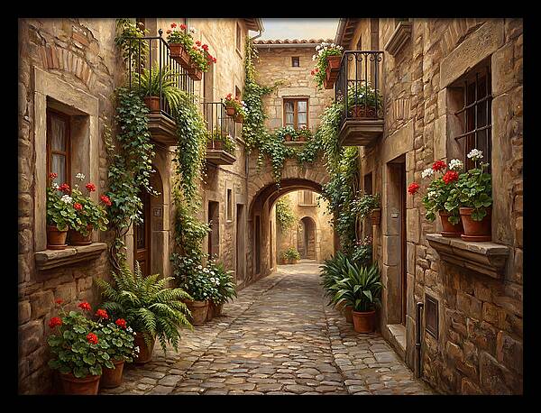 Charming Cobblestone Alleyway
