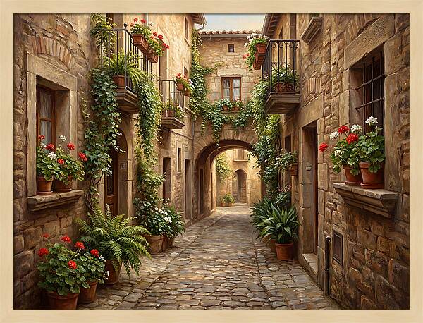 Charming Cobblestone Alleyway
