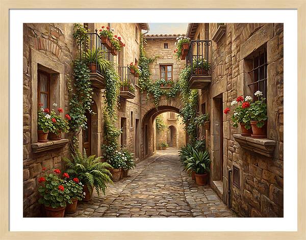Charming Cobblestone Alleyway