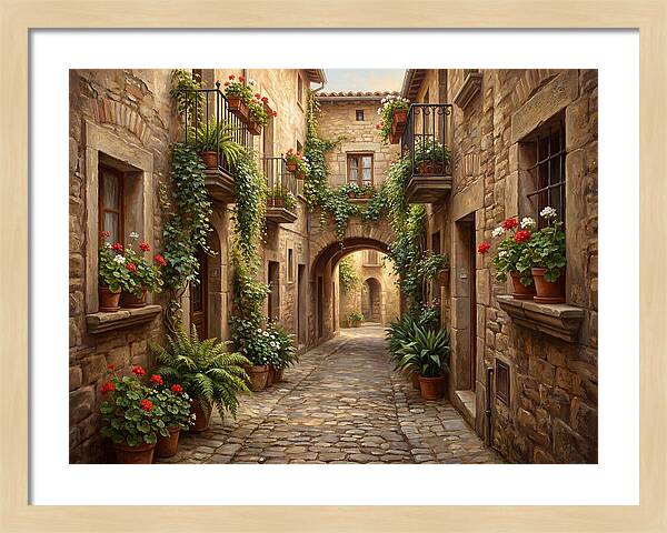 Charming Cobblestone Alleyway