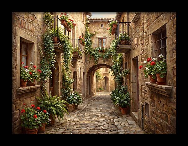 Charming Cobblestone Alleyway