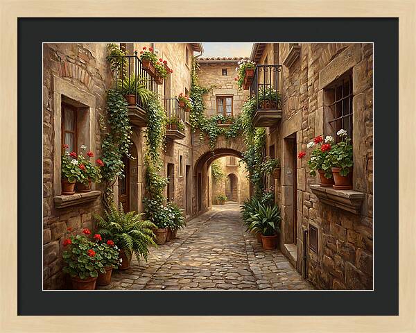 Charming Cobblestone Alleyway