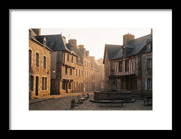 Charming Cobblestone Square At Dawn