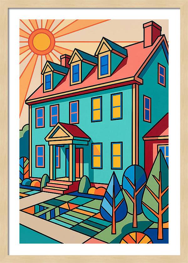Charming Colonial Home In Color