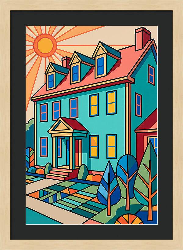 Charming Colonial Home In Color