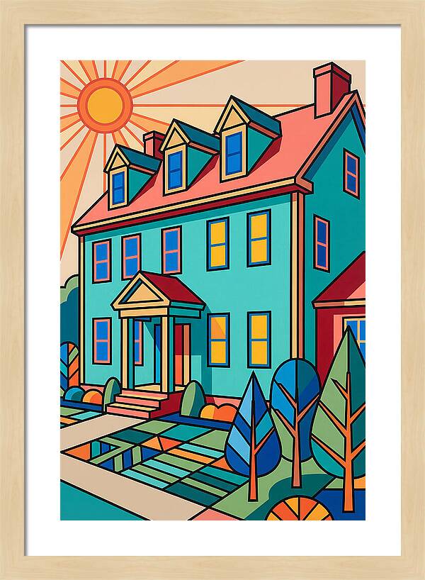 Charming Colonial Home In Color