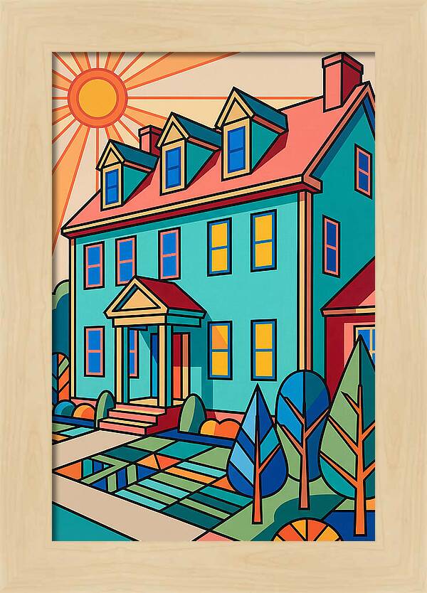 Charming Colonial Home In Color