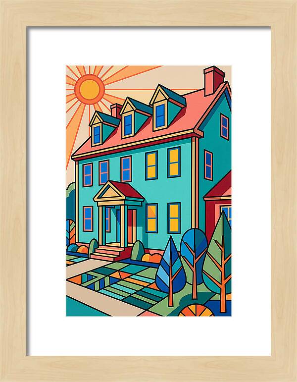 Charming Colonial Home In Color