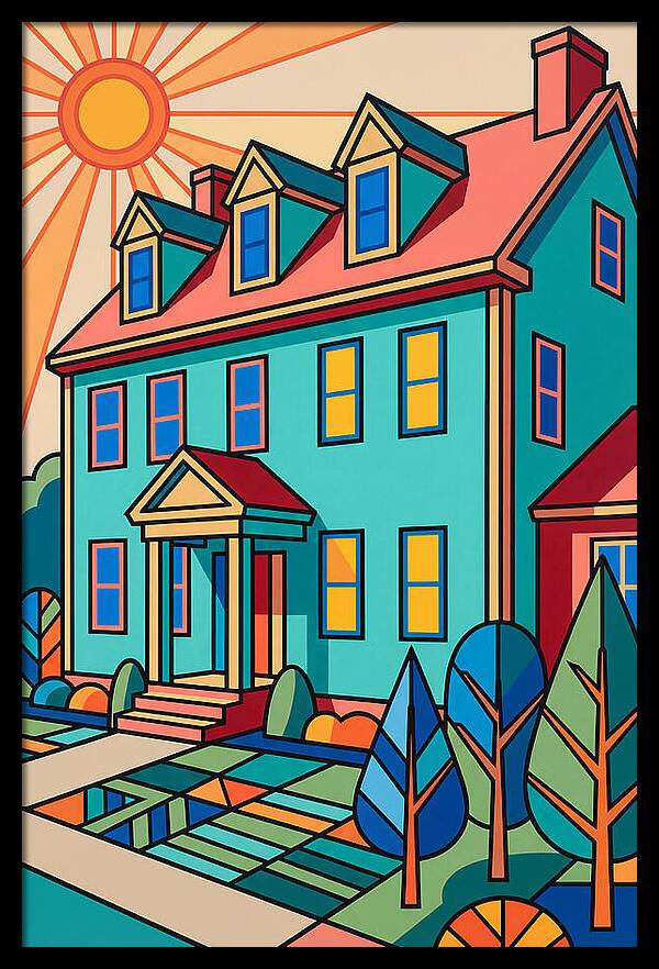 Charming Colonial Home In Color