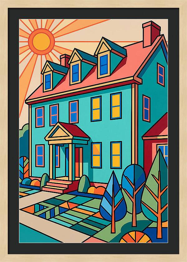 Charming Colonial Home In Color
