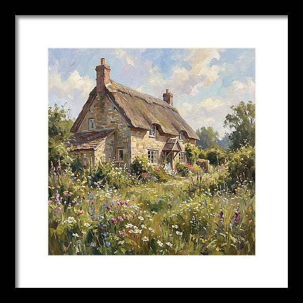 Charming Cottage Surrounded By Blooms