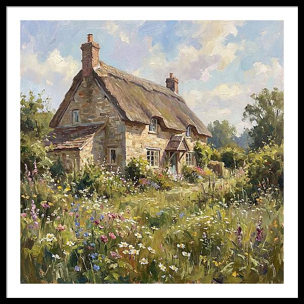 Charming Cottage Surrounded By Blooms