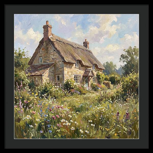 Charming Cottage Surrounded By Blooms