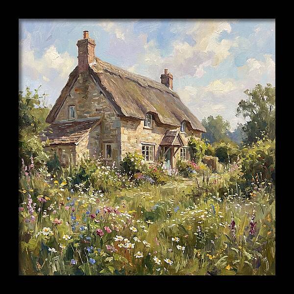 Charming Cottage Surrounded By Blooms